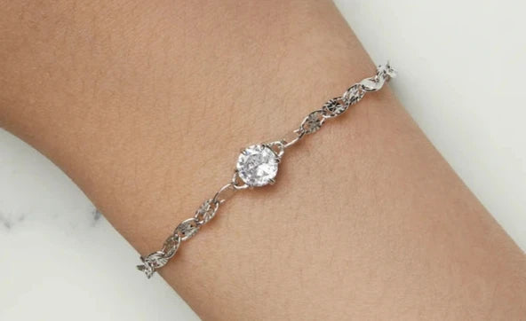 Sterling Zilveren Glitter armband