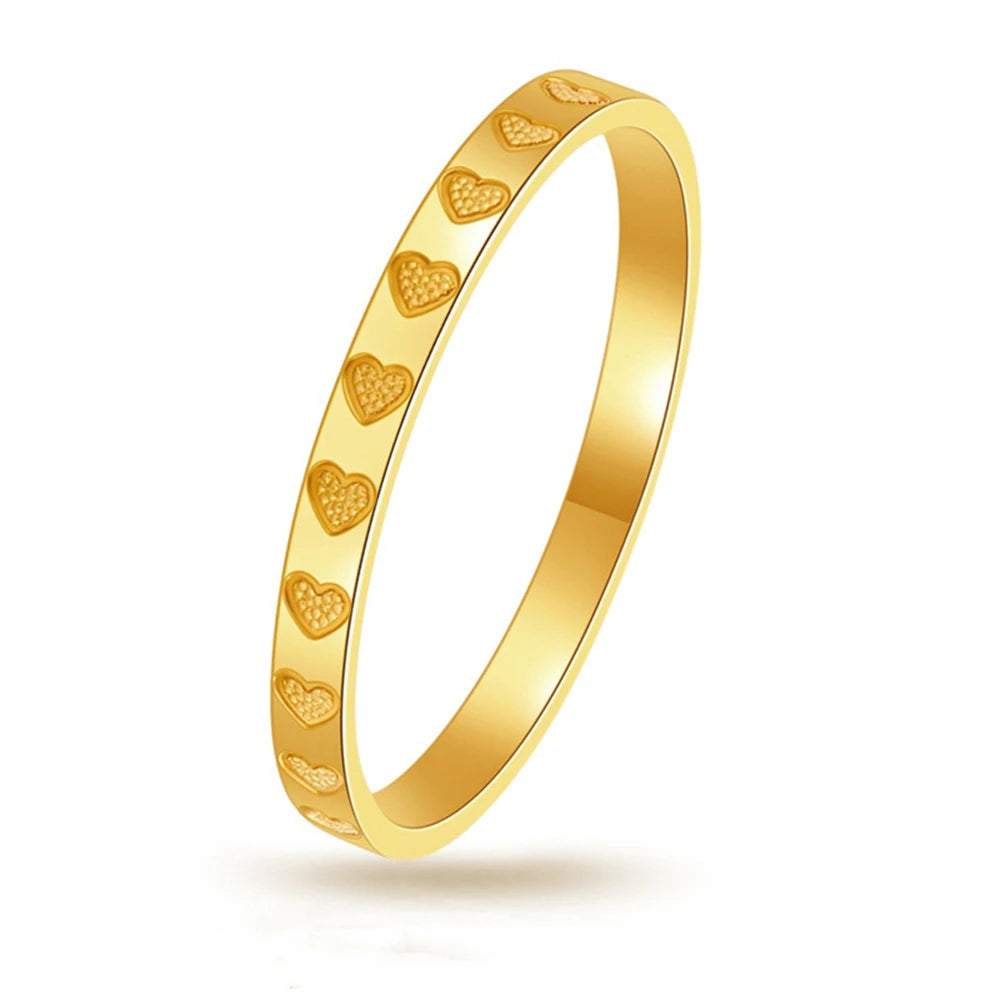 Gouden roestvrijstalen ring